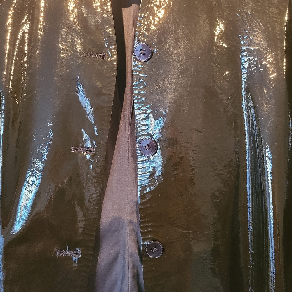 Authentic Jil Sander patent leather jacket size 34 - Picture 7 of 11